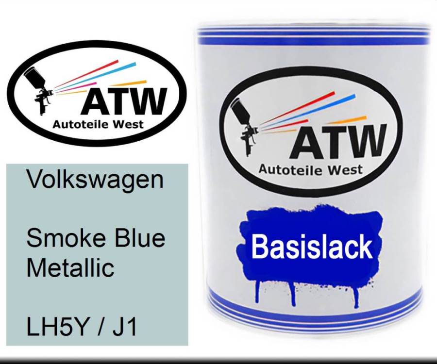 Volkswagen, Smoke Blue Metallic, LH5Y / J1: 1L Lackdose, von ATW Autoteile West.